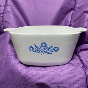 Corning ware Cornflower Blue baking dish 1 3/4 qt Pyroceram late 1960s